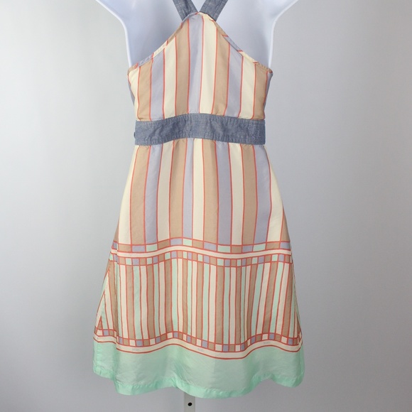 Diesel Dresses Diesel Silky Summer Pastel Wrap Dress Denim Accent